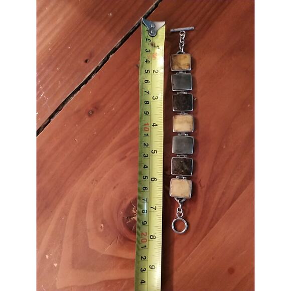 Silpada Sterling Silver Pyrite Bronzite Jasper Bracelet Retired! $179 - Picture 10 of 10